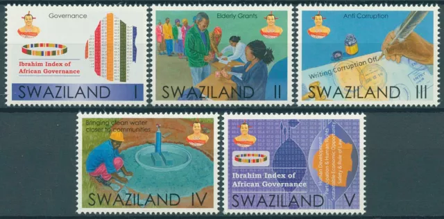 Swaziland Politics Stamps 2016 MNH Ibrahim Index of African Governance 5v Set