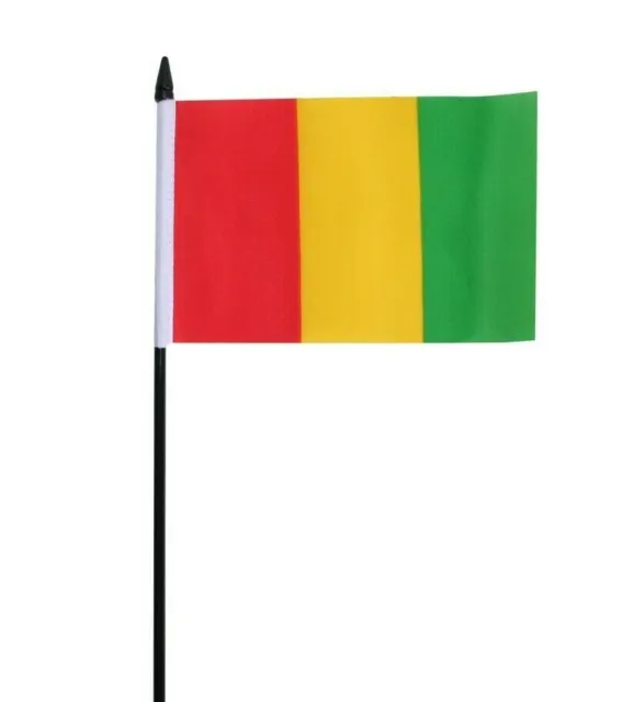 Guinea Small Hand Waving Flag 6" x 4"