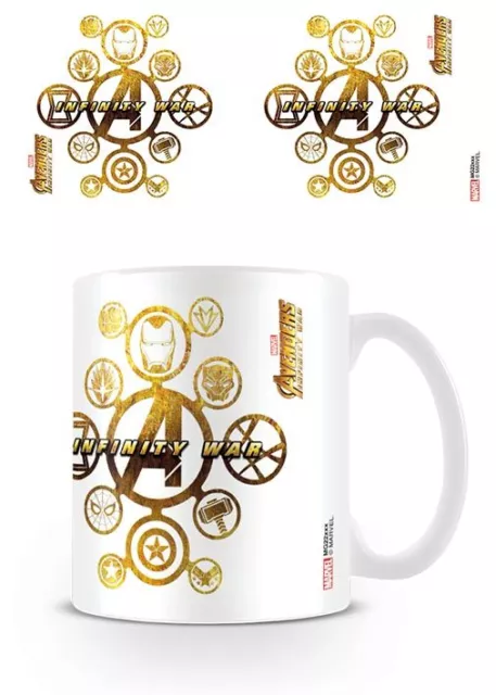 Avengers Infinity War Connecting Icons taza de café bebidas de té oficial