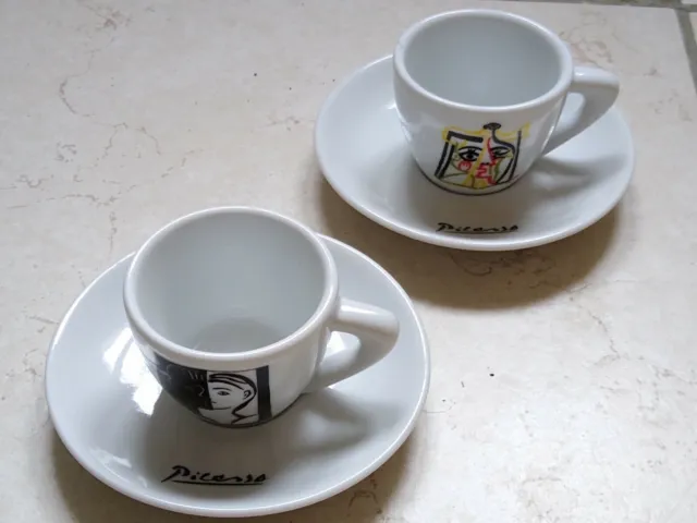 Deux tasses café porcelaine Picasso Vintage Picasso Coffee Cups
