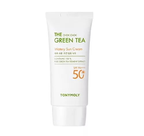 [TONYMOLY] The Chok Chok Green Tea Watery Sun Cream SPF50+ PA+++ - 50ml K-Beauty