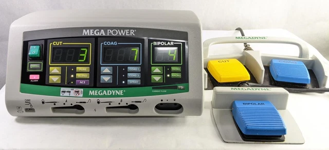 Megadyne Mega Power 1000 Electrosurgical Unit w/ Bipolar & Cut/Coag Footswitch