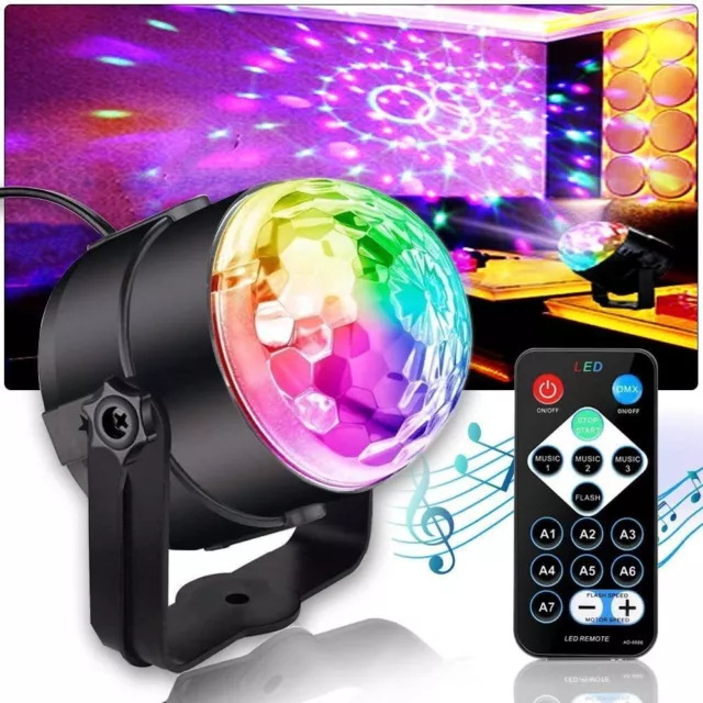 Discokugel Disco Lights LED DJ Party Lampe lichter 360° Rotierende Ball Lights