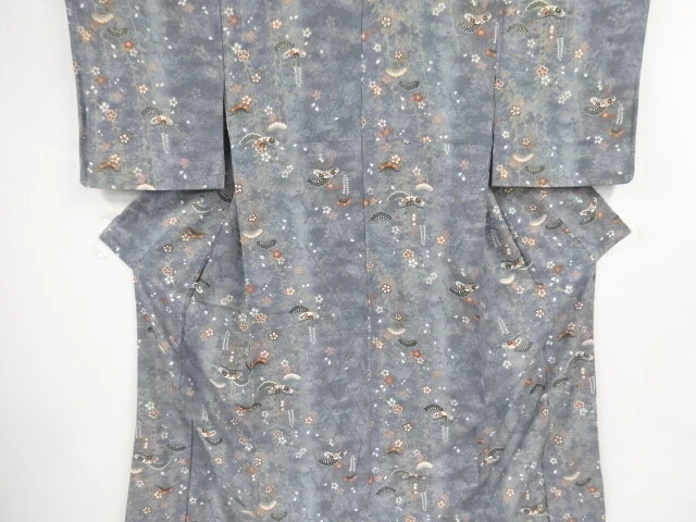 44713# Japanese Kimono / Antique Kimono / Pine With Sakura