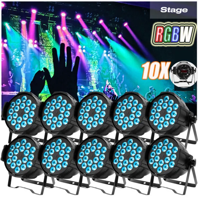 8x 270W 18 LED PAR Stage Light RGBW DMX Club DJ Disco Party Show Light