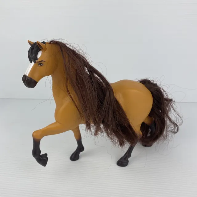 Dreamworks Spirit Riding Free Horse Stallion Figure Brown Plastic Toy 17cm