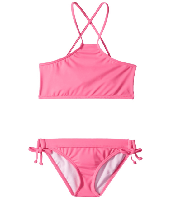 NWT BILLABONG SOL Searcher Hi Neck Bikini Set Girl's 4 Pink #10858 $17. ...