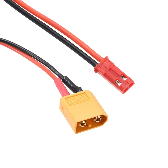 Rflaueo 4-Pack JST To XT60 RC Connector Adapter Cables - 20AWG, 4 Inch Long
