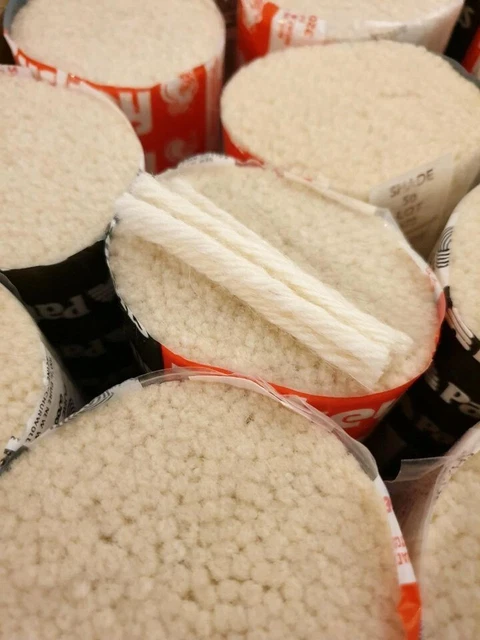 Patons Knüpfwolle Smyrna 24Stck Knüpfen Knüpfteppich Creme Weiß