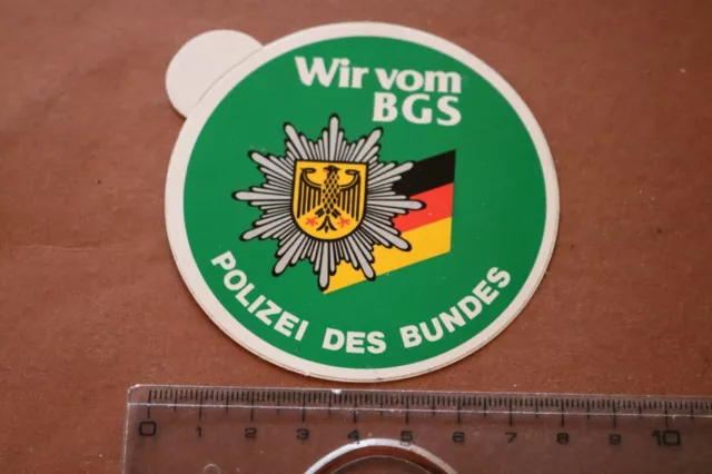 alter  Aufkleber Wir vom BGS - Polizei des Bundes - 80-90er Jahre