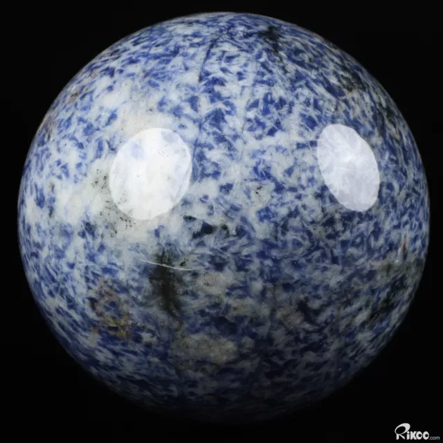 Huge 4.5" Blue Speckled Sodalite Carved Crystal Sphere, Crystal Healing 2