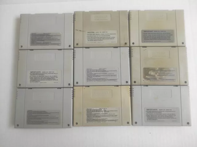 Lot of 9 Original Rare Nintendo SNES Games Cartridges 2