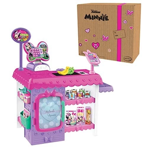 DISNEY JUNIOR MINNIE MOUSE MARVELOUS MARKET, 38 PCS, TALKING REGISTER - Open Box