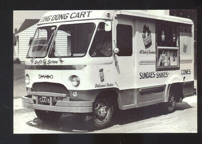 Ding Dong Cart Dairy Ice Cream Man Divco Truck Advertising Postcard Copy