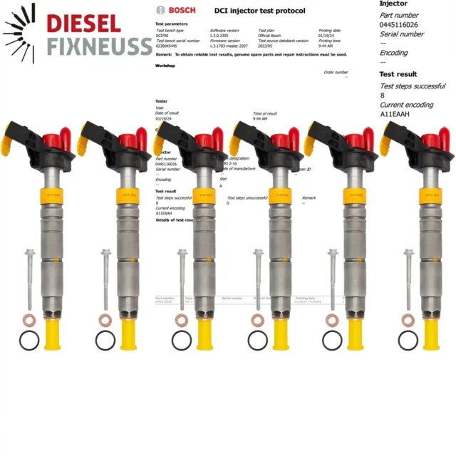 6 x Einspritzdüsen BlueTec V6 0445116026 Mercedes Benz 350 CDI A 6420701287