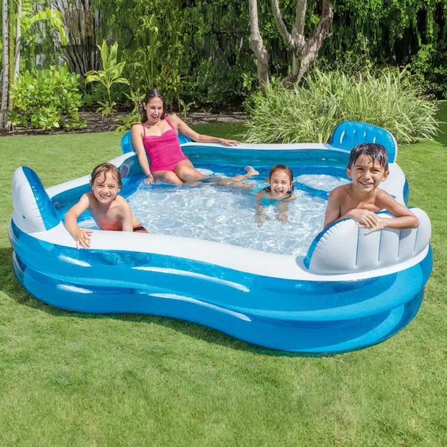 Intex Wading Pool Family Swim Centre Kids Swimming Pool 229 x 229 x 63cm 56475