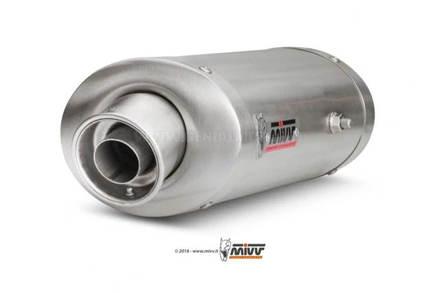 Mivv Exhaust Muffler Oval Stainless Steel Underseat Kawasaki Zx-6 R 2007 > 2008