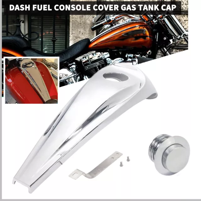 Dash Fuel Console Cover Gas Tank Cap For Harley Electra Tri Street Glide FLHX