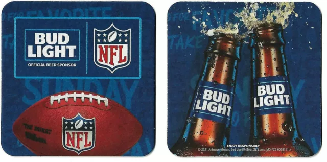 15 Bud Light  Official NFL Beer Sponsor  Beer Coasters