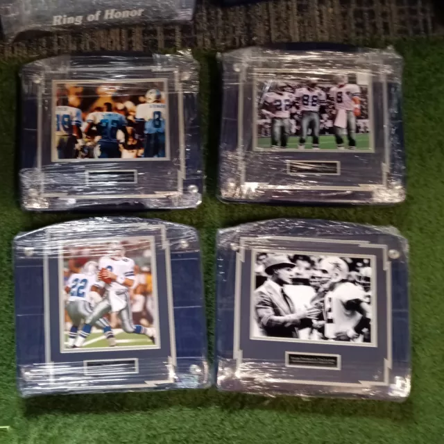 Dallas Cowboys Photo Framed Texas Stadium Seat Bottom Aikman Triplets Staubach