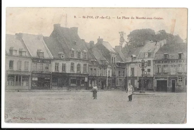 CPA & SAINT-POL & La Place du Marché-aux-Grains