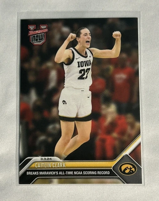 CAITLIN CLARK 2023-24 Topps Now Bowman U 61 NCAA All-Time Scoring