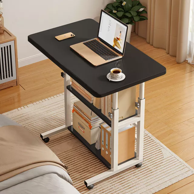 Adjustable Height Mobile Laptop Table Notebook Desk Sofa Bed Tray Stand Computer