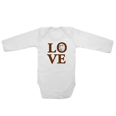 LOVE Horse Baby Vests Bodysuits Grows Long Sleeve Funny Printed