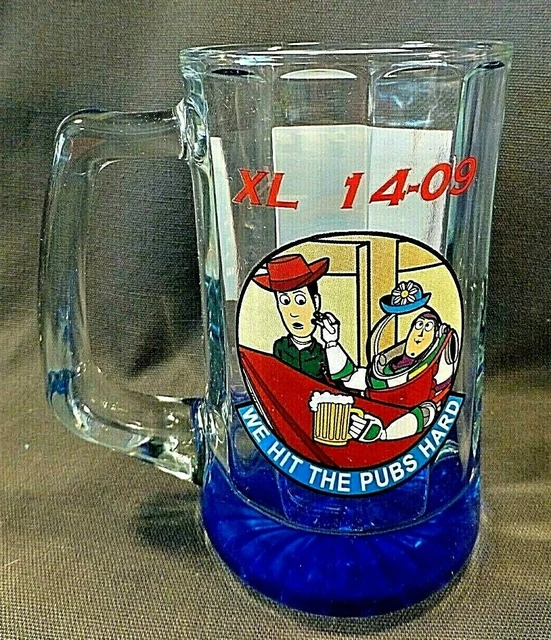 Disney Pixar Toy Story Buzz Lightyear Glass Beer Mug XL14-09 Military Issue ???