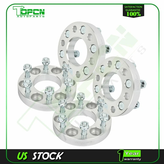 4 SILVER WHEEL spacers silver 6x4.5 1/2" studs 1" (25mm) for Dodge Viper Dakota $62.40 - PicClick