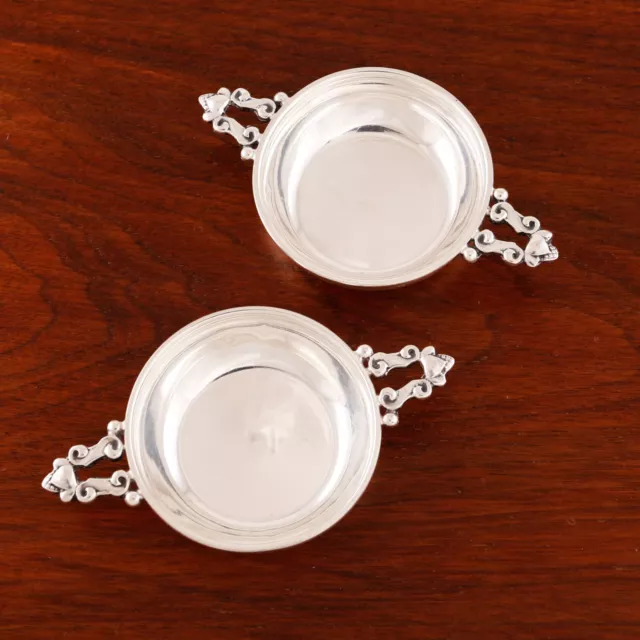 2 American Arts & Crafts Sterling Silver Nut Dishes #44 Jensenesque Style Acorn