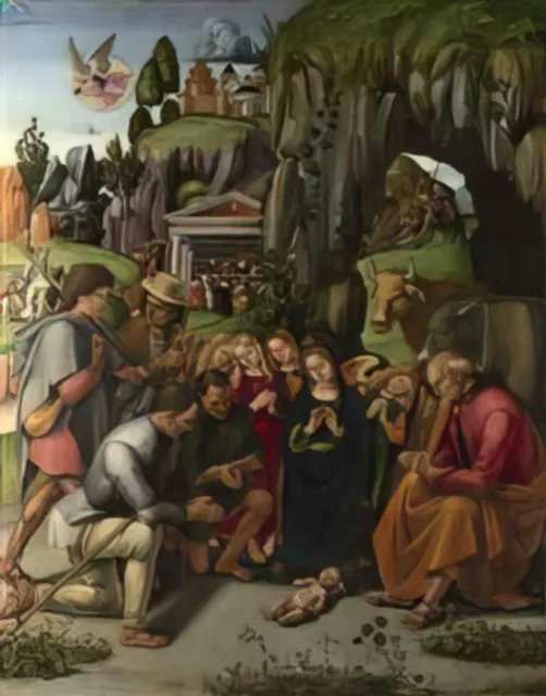 Luca Signorelli photo A4 adoration of the shepherds