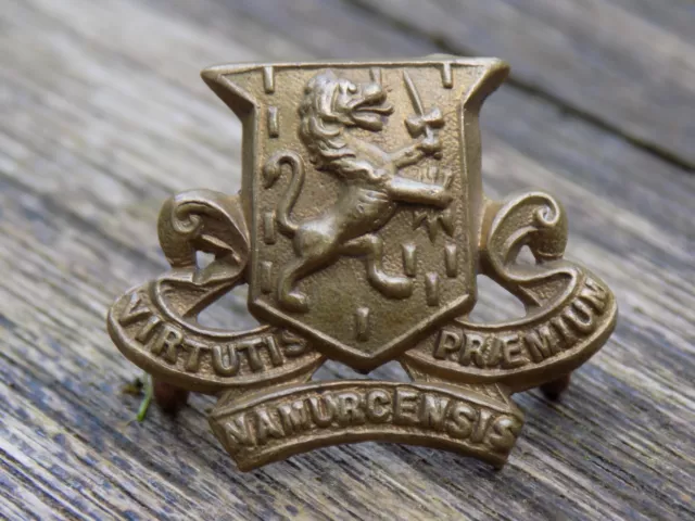 Original WWI ROYAL IRISH REGIMENT 1864-1922 Brass Collar Badge