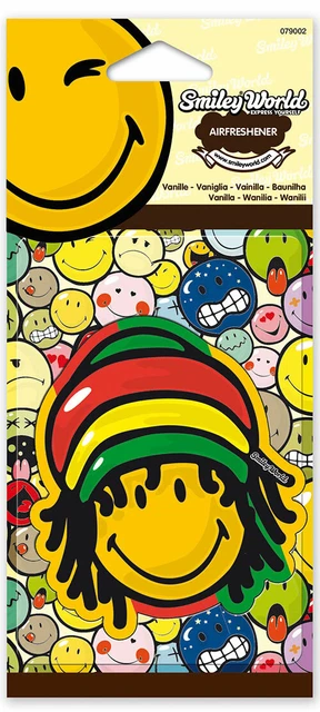 VOITURE DÉSODORISANT SMILEY World Rasta Vanille Parfum Arbre ...