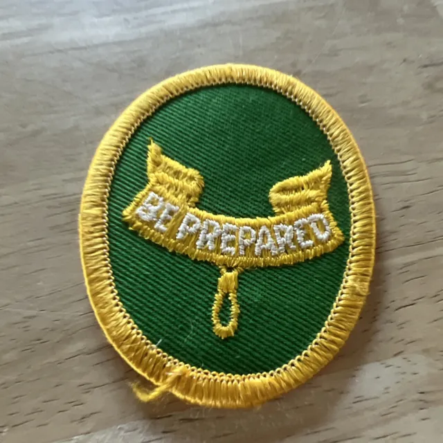 Vintage Boy Scouts of America BSA 2nd Class Rank Patch Badge Be Prepared Green