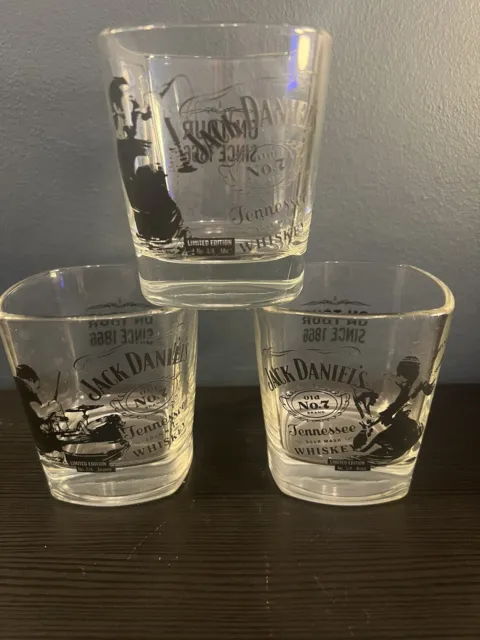 3 X Jack Daniels limited edition on tour Since 1866 tumbler-whisky Glasses