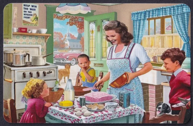 1 modern swap playing card OLD FASHIONED AMERICAN KITCHEN FAMILY BAKING