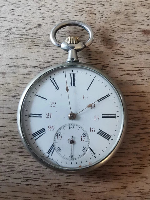 MONTRE À GOUSSET ancienne en argent Ne fonctionne pas HS P1488 EUR 40
