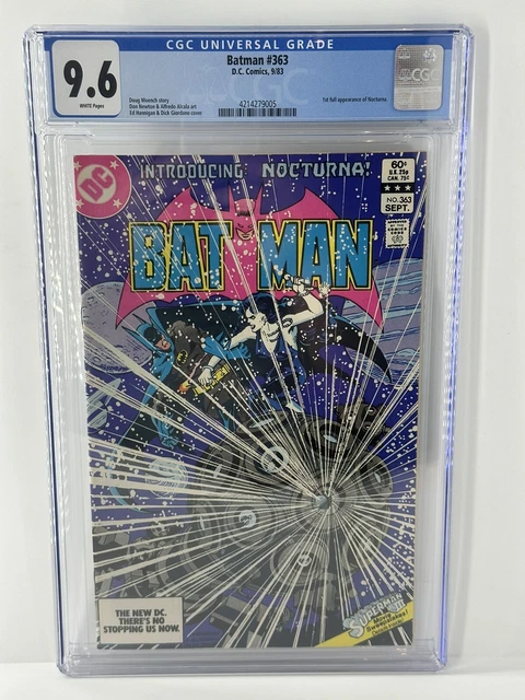 Batman # 363 CGC 9.6 NM+ White Pgs Key 1st appearance Nocturna / DC Comics 1983