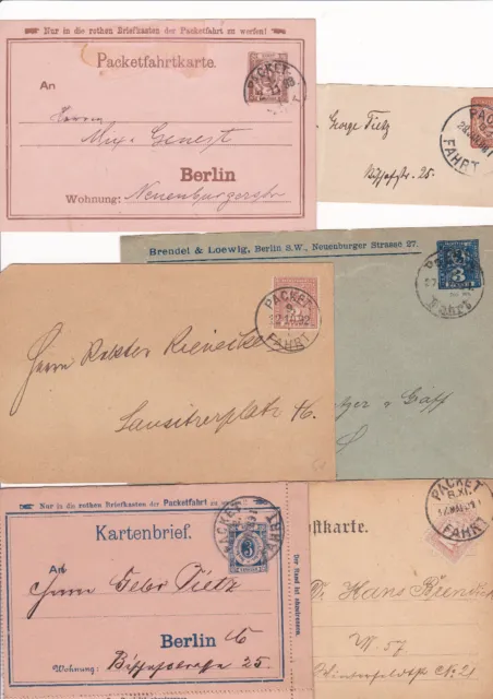 um 1890 Privatpost Berlin , 18 verschiedene Belege ungebraucht + gebraucht