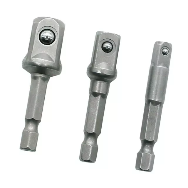 3Pz Adattatore Per Presa Gambo Esagonale A 1/4" 3/8" 1/2" Avvitatore