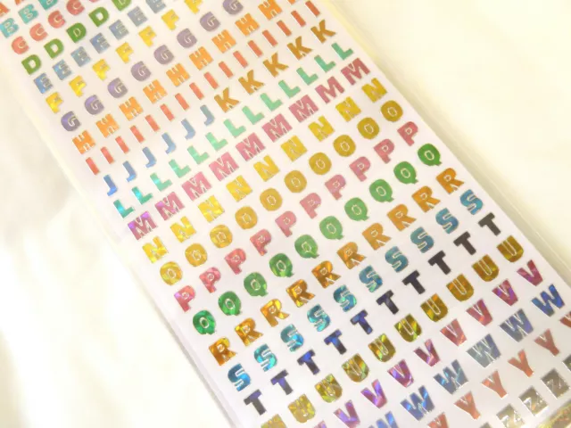 Klein Farbig Klebend Selbstklebend Buchstaben Etiketten Aufkleber für Basteln