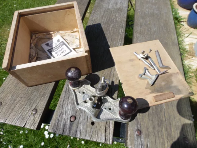 Vintage Stanley No 71 Router Plane In Wooden Box