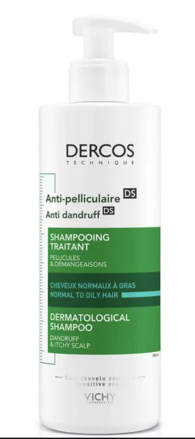 Vichy Dercos DS Anti-Dandruff Advanced Action Shampoo 390ml-Normal to Oily Hair✅
