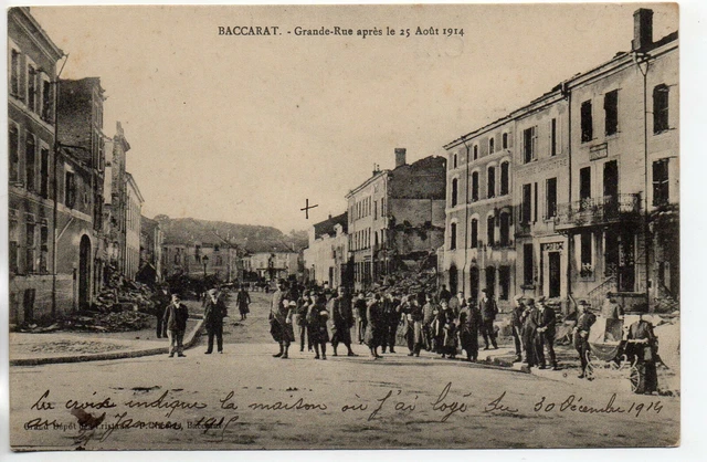 BACCARAT - Meurthe et Moselle - CPA 54 - the main street after August 25, 1914