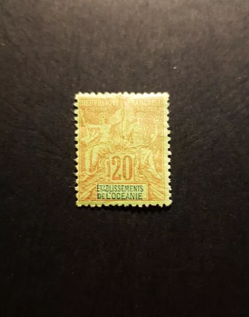 Briefmarke Frankreich Kolonie Ozeanien N°7 Neu MH 1892 Wert