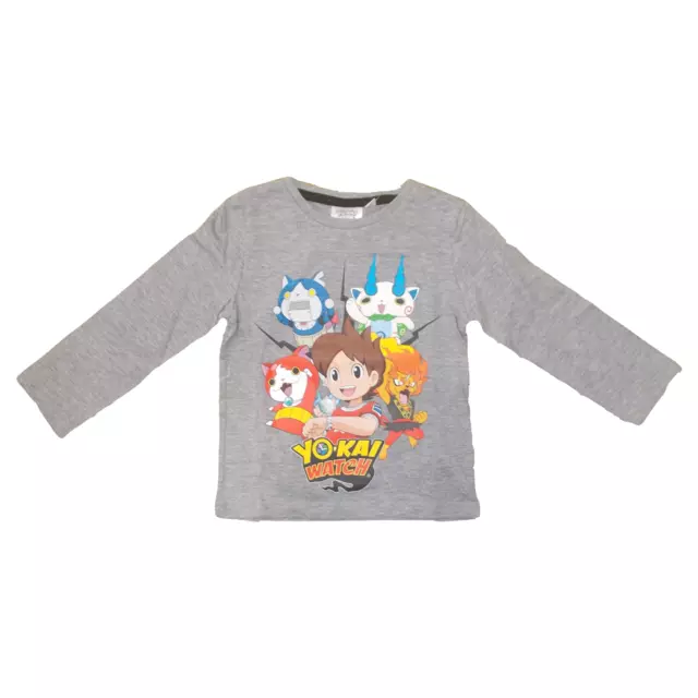 T-Shirt Yo Kai Watch Bambino Ragazzo Sun City 3/8 Anni - Hq1542Grigio