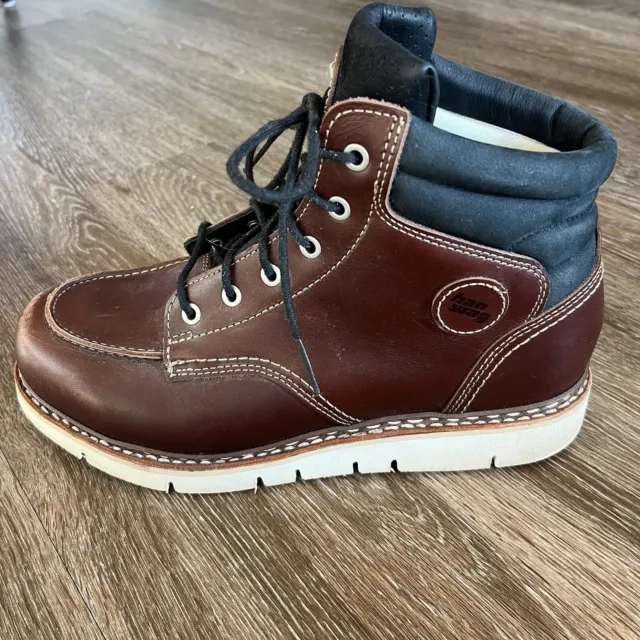 Hanwag Kreutner Brown Leather Hiking Boots Men’s Size 10 Vibram Made In Germany 3