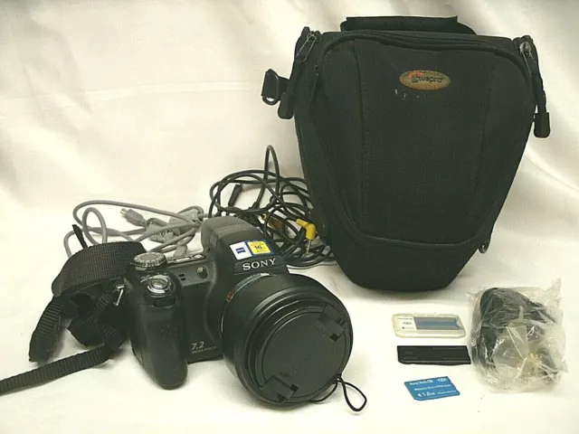 Usato Sony Cyber-Shot Fotocamera Digitale W/ Borsa & Accessori Dsc - H5 Lavoro