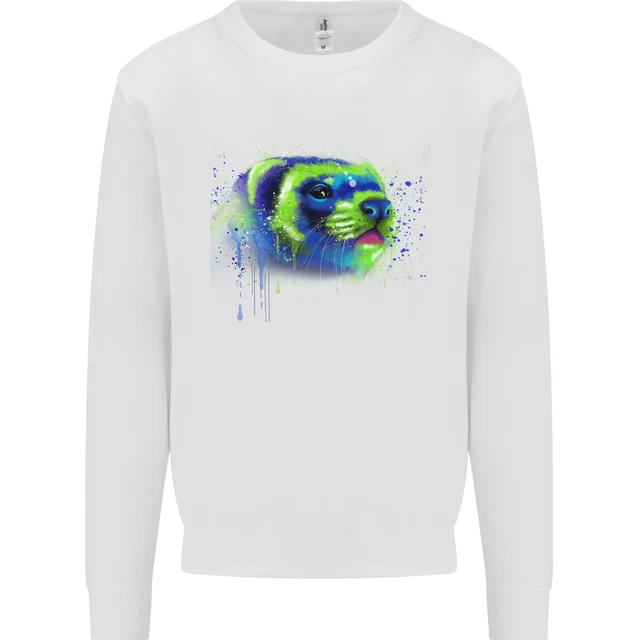 A Ferret Watercolour Kids Sweatshirt Jumper